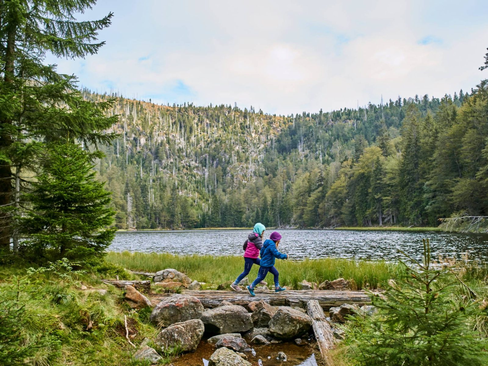 Kinder am Rachelsee