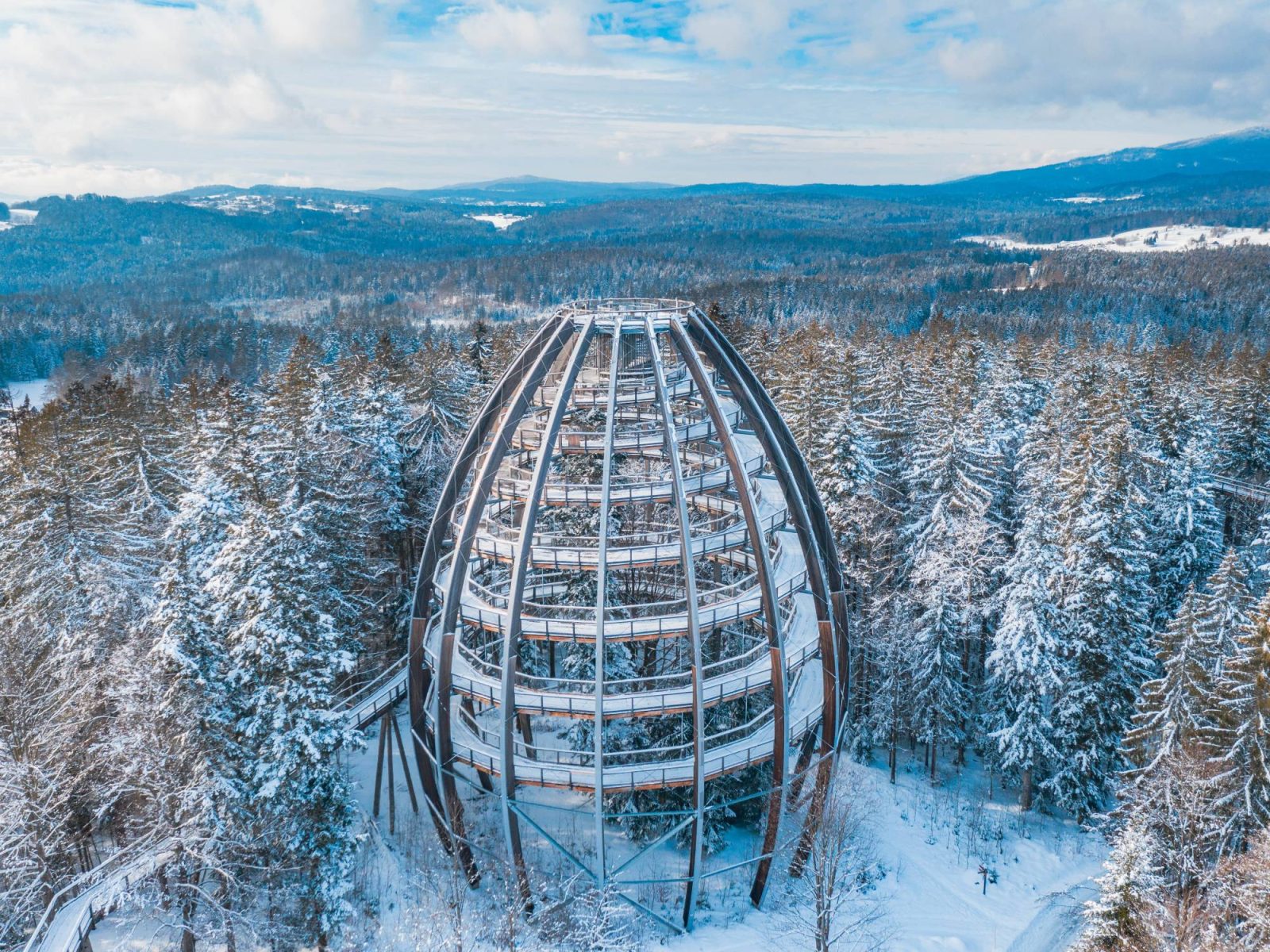 Baumwipfelpfad Bayerischer Wald im Winter