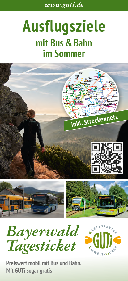 Prospekt zu Ausflugsziele im Rahmen des GUTi, Bayerwald-Ticket