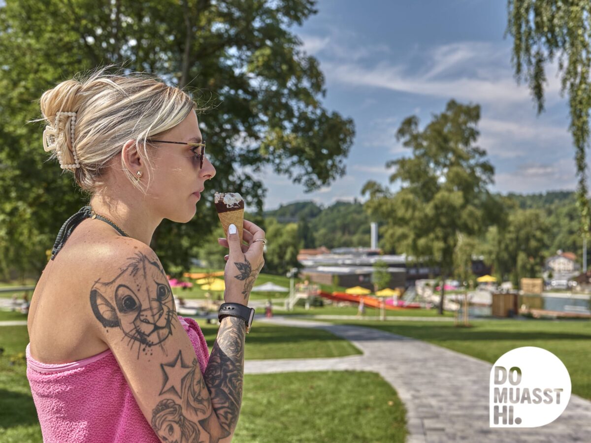 DO MUASST HI - Naturfreibad Freyung Sommer, Abkühlung