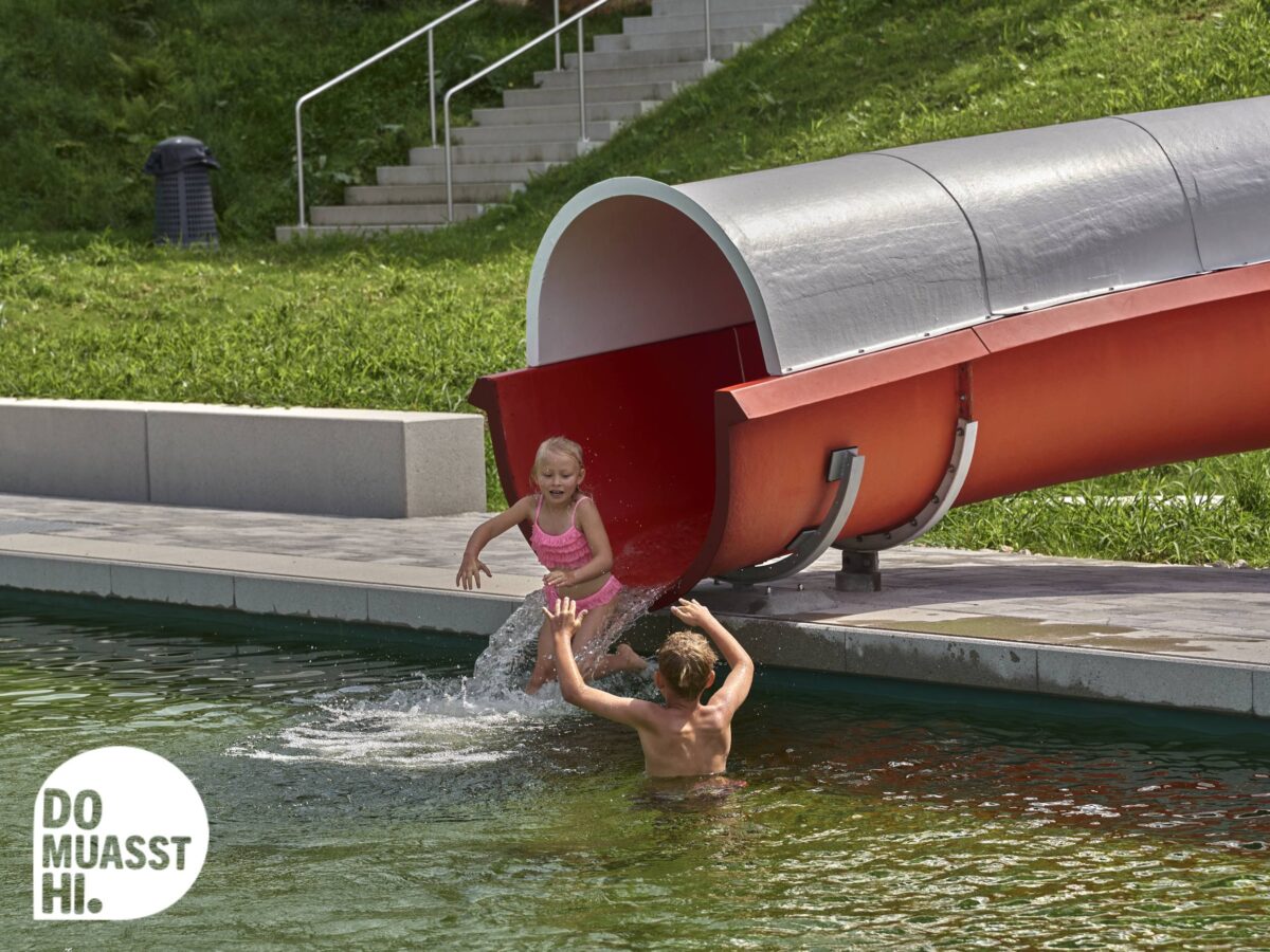 DO MUASST HI - Naturfreibad Freyung Sommer, Abkühlung