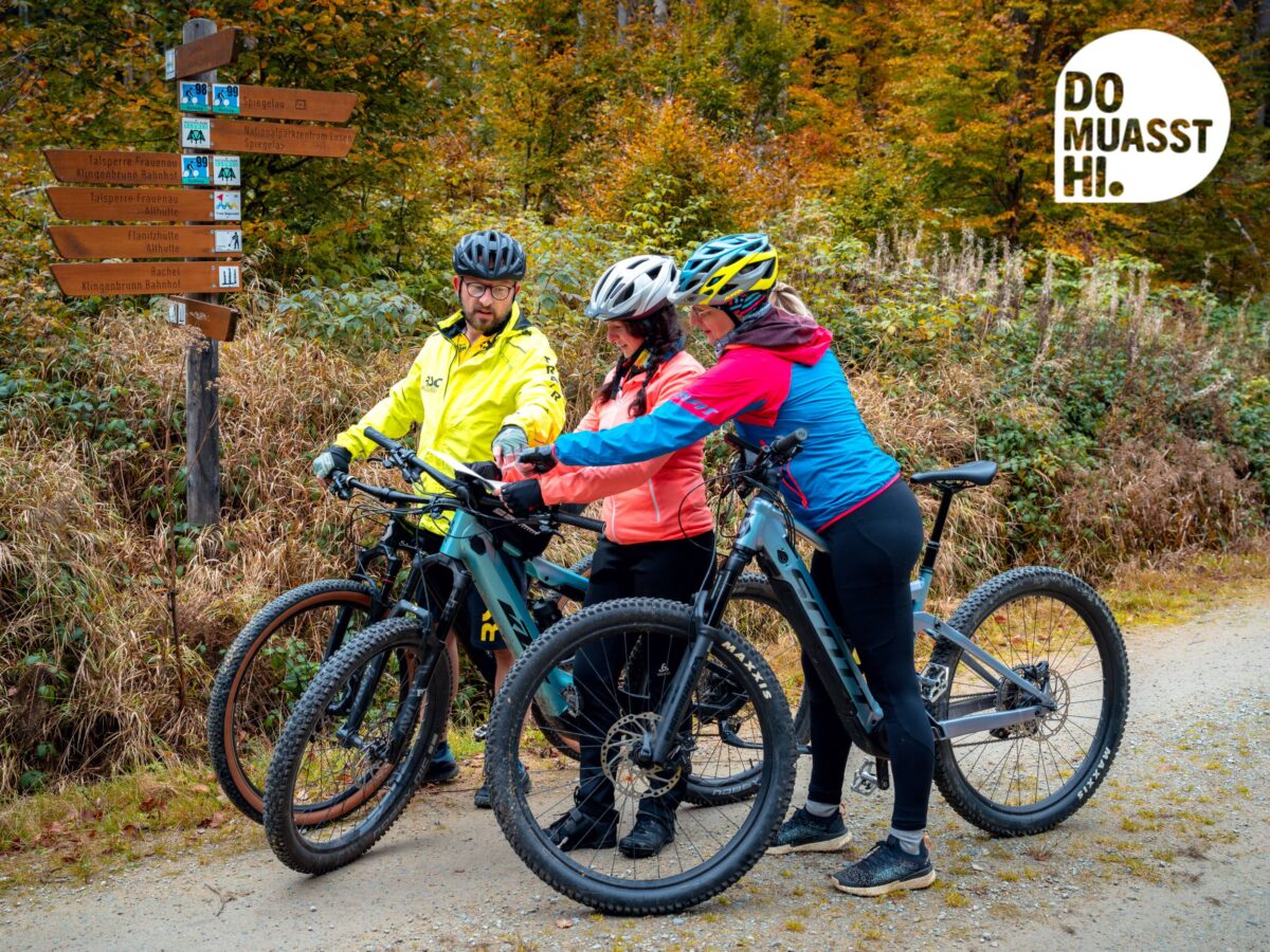 Mountainbiken auf der Trans Bayerwald, DO MUASST HI